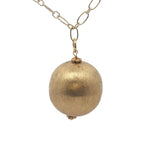 Sautoir Bola boule brossée 110 cm