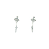 Mini créoles en argent 925 et zircon blanc