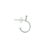 Mini créoles en argent 925 et zircon blanc