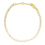 Gold tennis bracelet with zircons