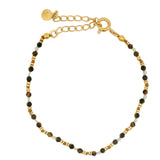 Bracelet doré prehnite et oeil de tigre avec disques dorés