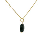 Gold necklace and stone clover