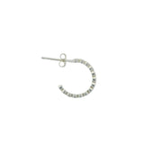 Mini créoles argent 925 et zircons blancs