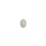 Boucle d'oreilles puce argent 925 zircon ovale