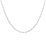 Collier doré avec duo tourmaline rose 42 cm