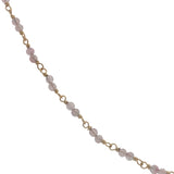 Collier doré avec duo tourmaline rose 42 cm