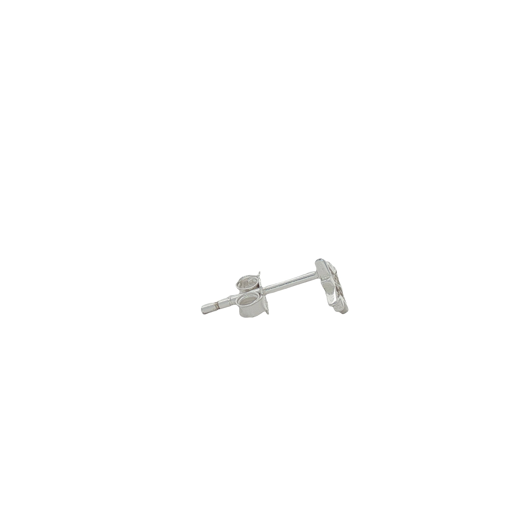 Boucle d'oreilles puce argent 925 étoile des vents avec zircons