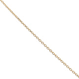 Gold necklace with eye stone and zircon medal