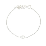 Bracelet argent 925 oeil en zircons