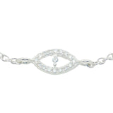 Bracelet argent 925 oeil en zircons