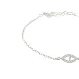Bracelet argent 925 oeil en zircons