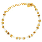 Bracelet with golden balls and stones