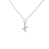 925 silver necklace with small zircon letter