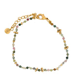 Bracelet doré en Tourmaline avec couronnes et boules dorées