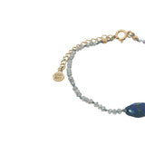 Bracelet doré duo de lapis lazuli et labradorite