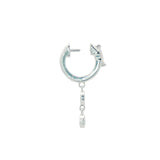 Mini créole argent 925 avec pampilles zircons