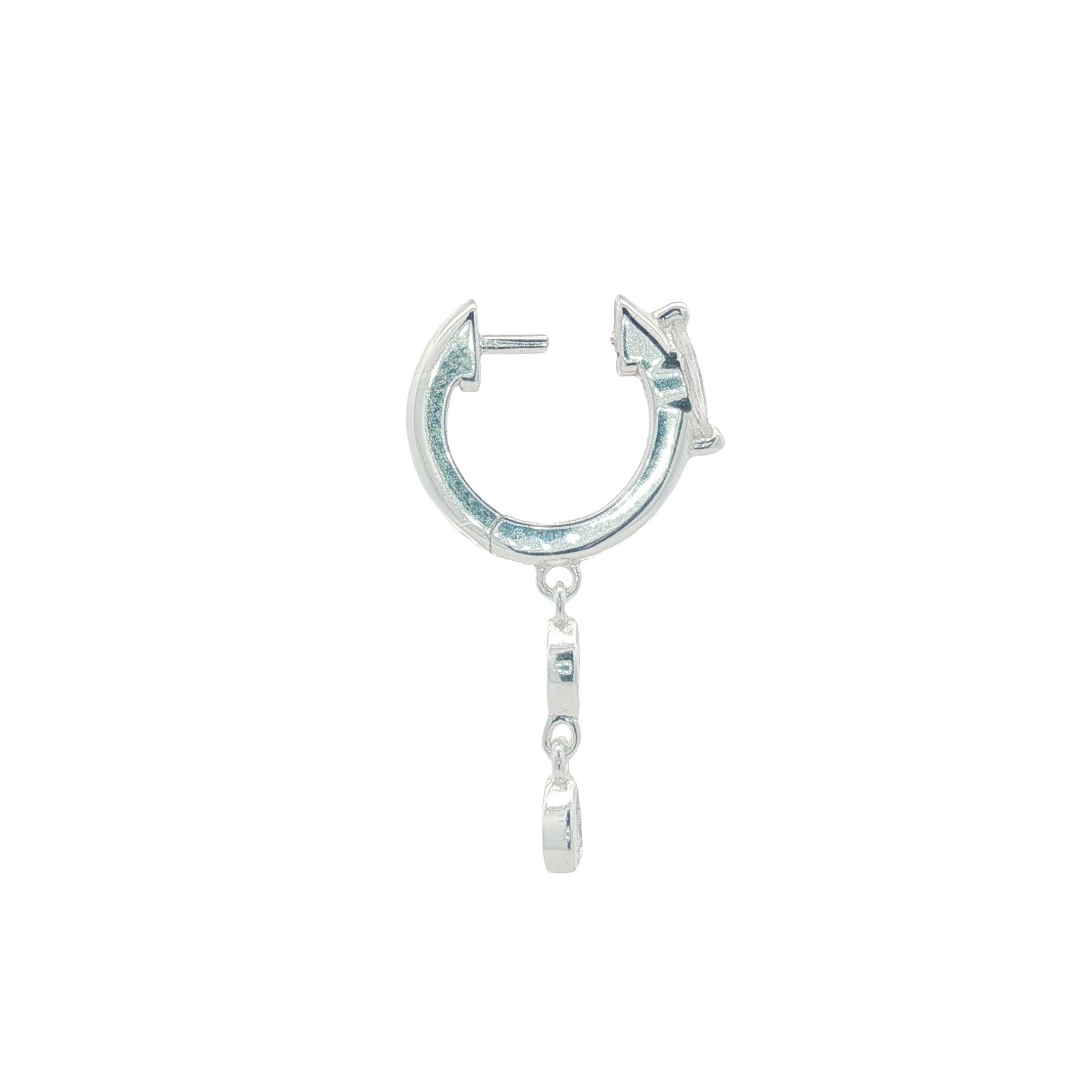 Mini créole argent 925 avec pampilles zircons