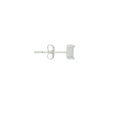 Boucle d'oreilles puce argent 925 zircon baguette