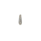 MinI créole fermée argent 925 double anneau avant zircons