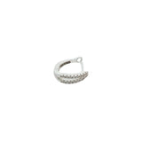 MinI créole fermée argent 925 double anneau avant zircons