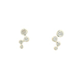 925 silver earrings with white zircons