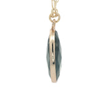 Collier doré labradorite ovale facettée 50 cm