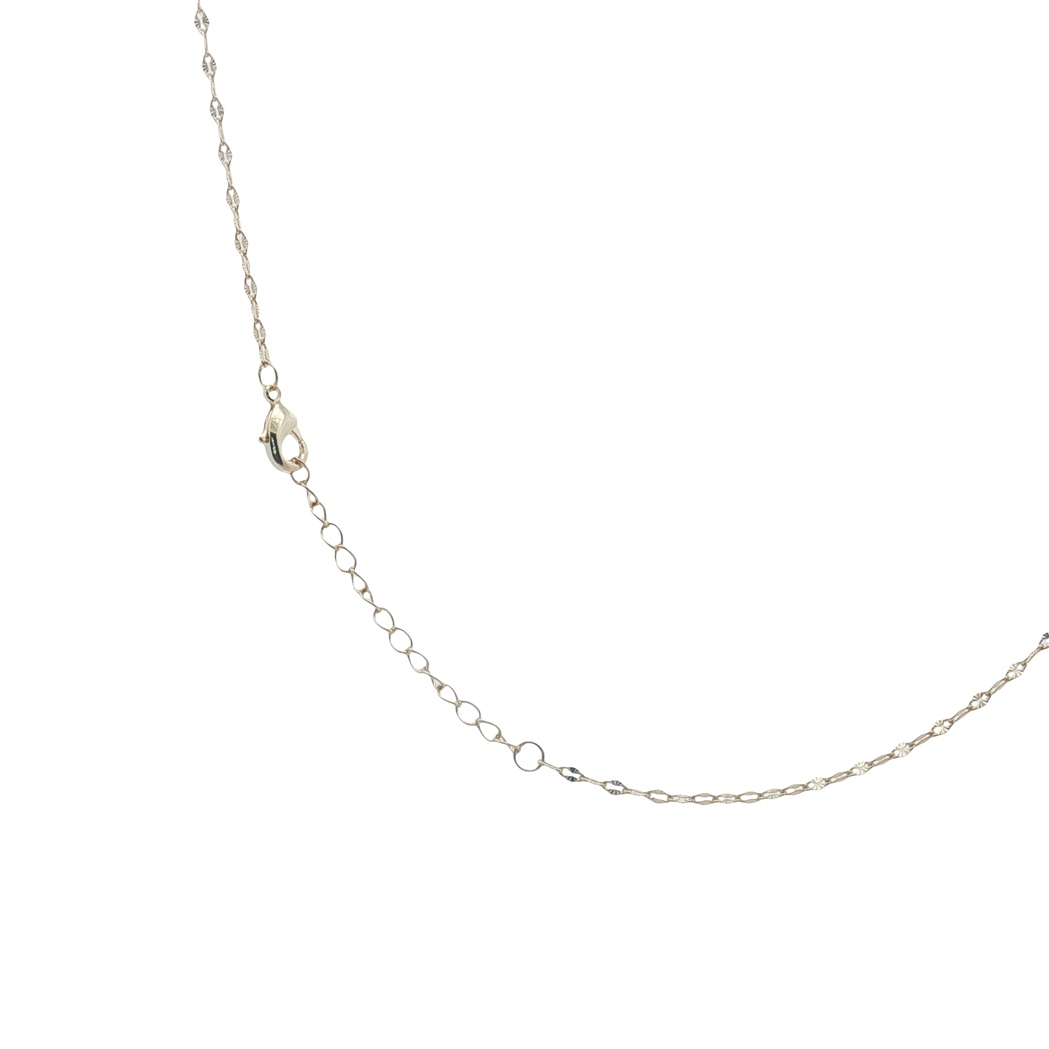 Collier doré maille ovale ciselée 1,6 mm