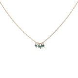 Collier doré pampilles pierres naturelles 40 cm