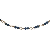 Collier doré avec duo lapis lazuli 60 cm