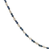 Collier doré avec duo lapis lazuli 60 cm