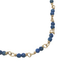 Collier doré avec duo lapis lazuli 60 cm