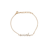 Gold wish zircons bracelet