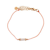 Cord and stone bracelet