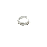 Mini créole fermée argent 925 maille marine avec zircons