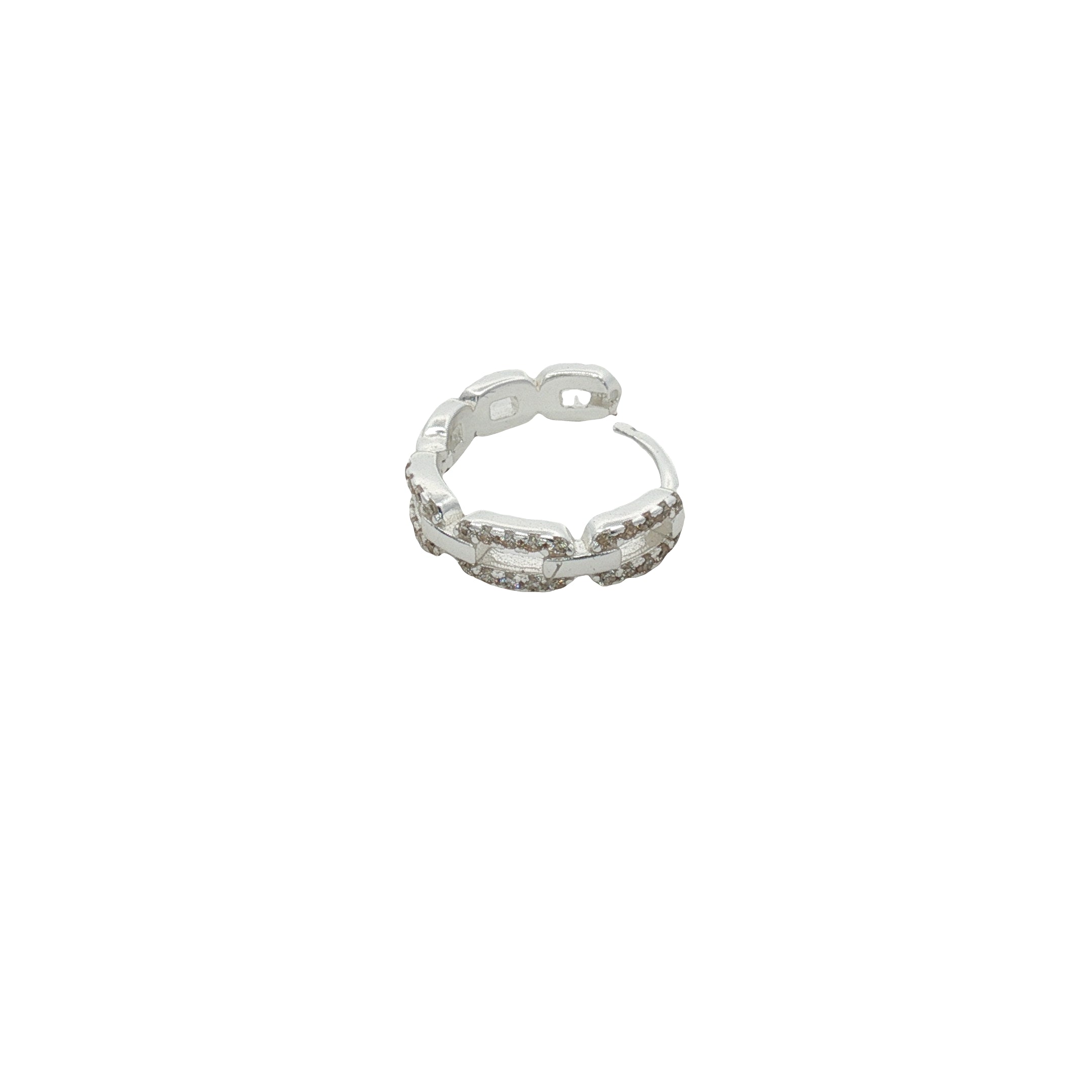 Mini créole fermée argent 925 maille marine avec zircons