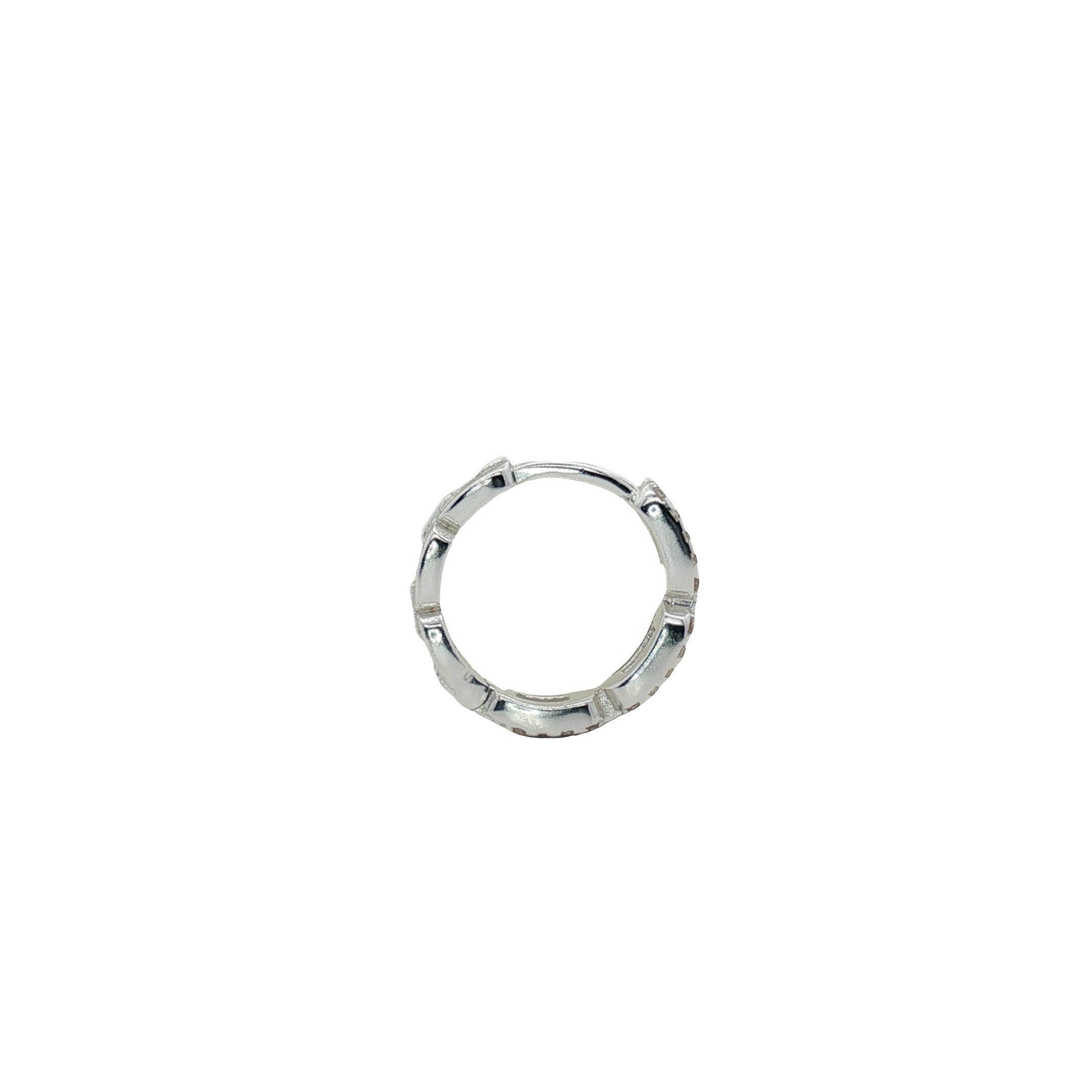 Mini créole fermée argent 925 maille marine avec zircons