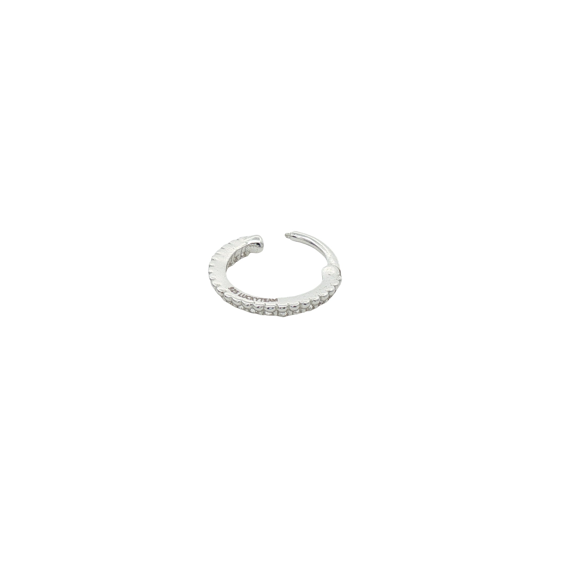 Mini créole fermée argent 925 avec zircons et boules