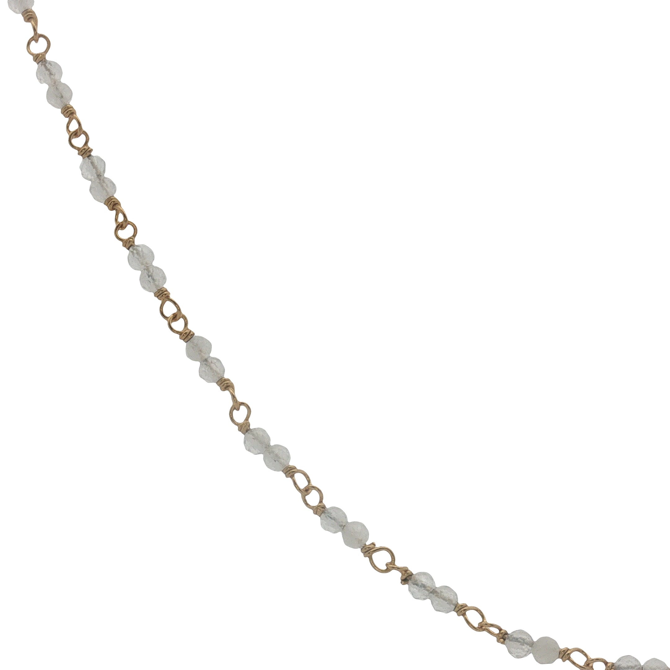 Collier doré avec duo quartz rose 60 cm