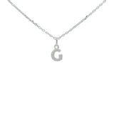 925 silver necklace with small zircon letter