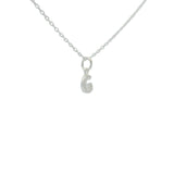 925 silver necklace with small zircon letter