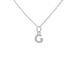 925 silver necklace with small zircon letter