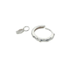 Mini créole fermée argent 925 avec pampille zircon navette