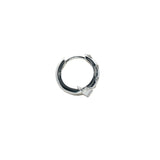 Mini créole fermée argent 925 avec pampille zircon navette