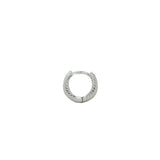 Mini créole fermée striée argent 925 11 mm