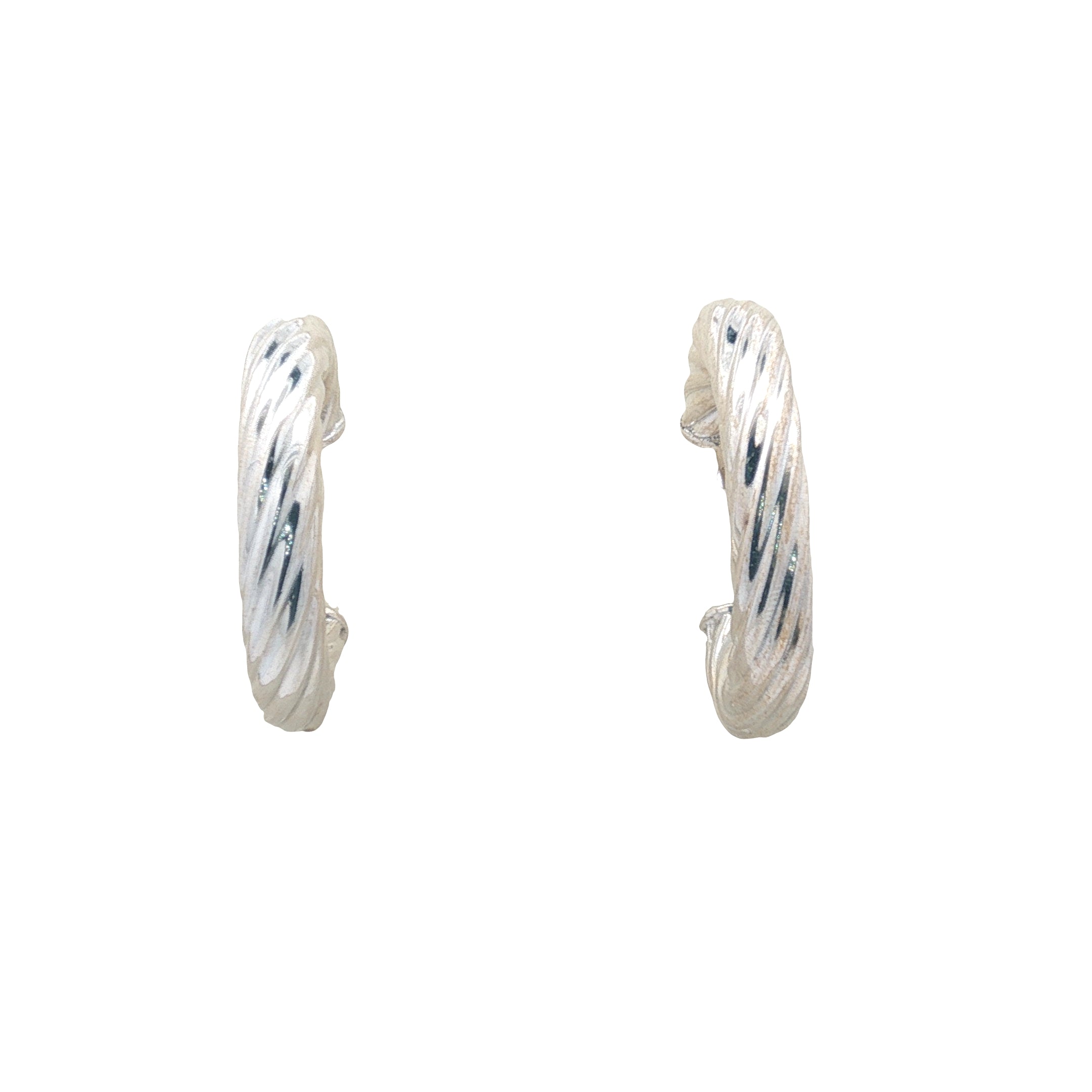 Créoles en argent 925 torsadées