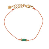 Cord and stone bracelet