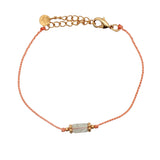 Cord and stone bracelet