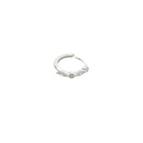 Mini créole fermée argent 925 zircons 13 mm