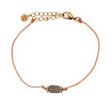 Cord and stone bracelet