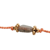 Cord and stone bracelet